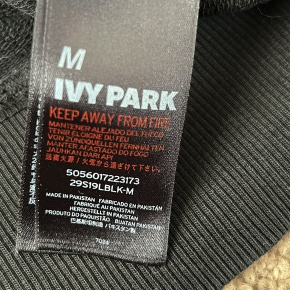 Ivy Park Logo Sweatshirt In Black, size Medium - Picture 10 of 11